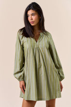Load image into Gallery viewer, Striped V-Neck Long Sleeve Dress
