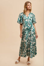 Load image into Gallery viewer, Satin Bubble Sleeve Button Down Maxi Dress
