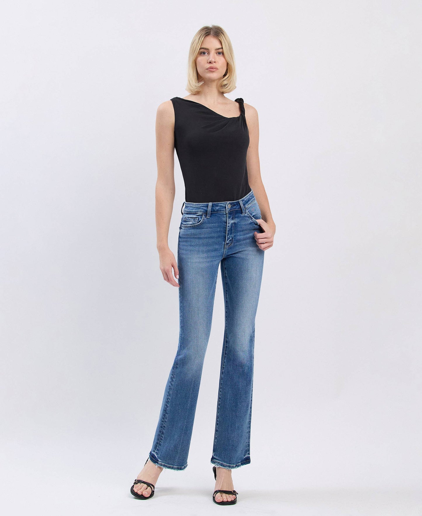 Allison High Rise Full Length Bootcut Jeans