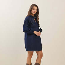 Load image into Gallery viewer, Denim Bow Front Mini Dress
