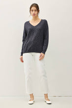 Load image into Gallery viewer, V-Neck Cotton Slub Sweater
