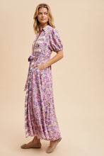 Load image into Gallery viewer, Collared Border Print Button Down Maxi Dress
