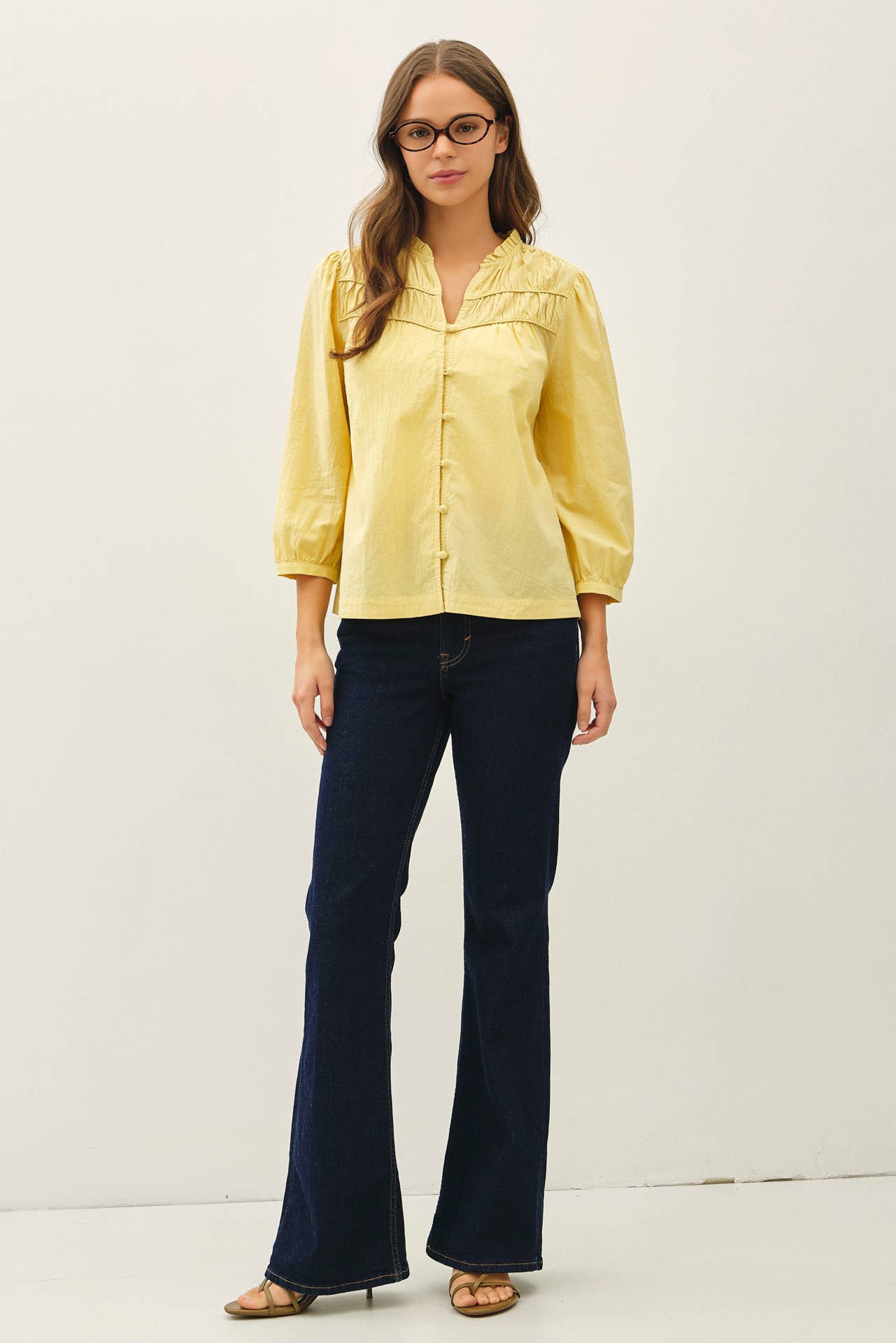 Cotton Button Up Flowy Top