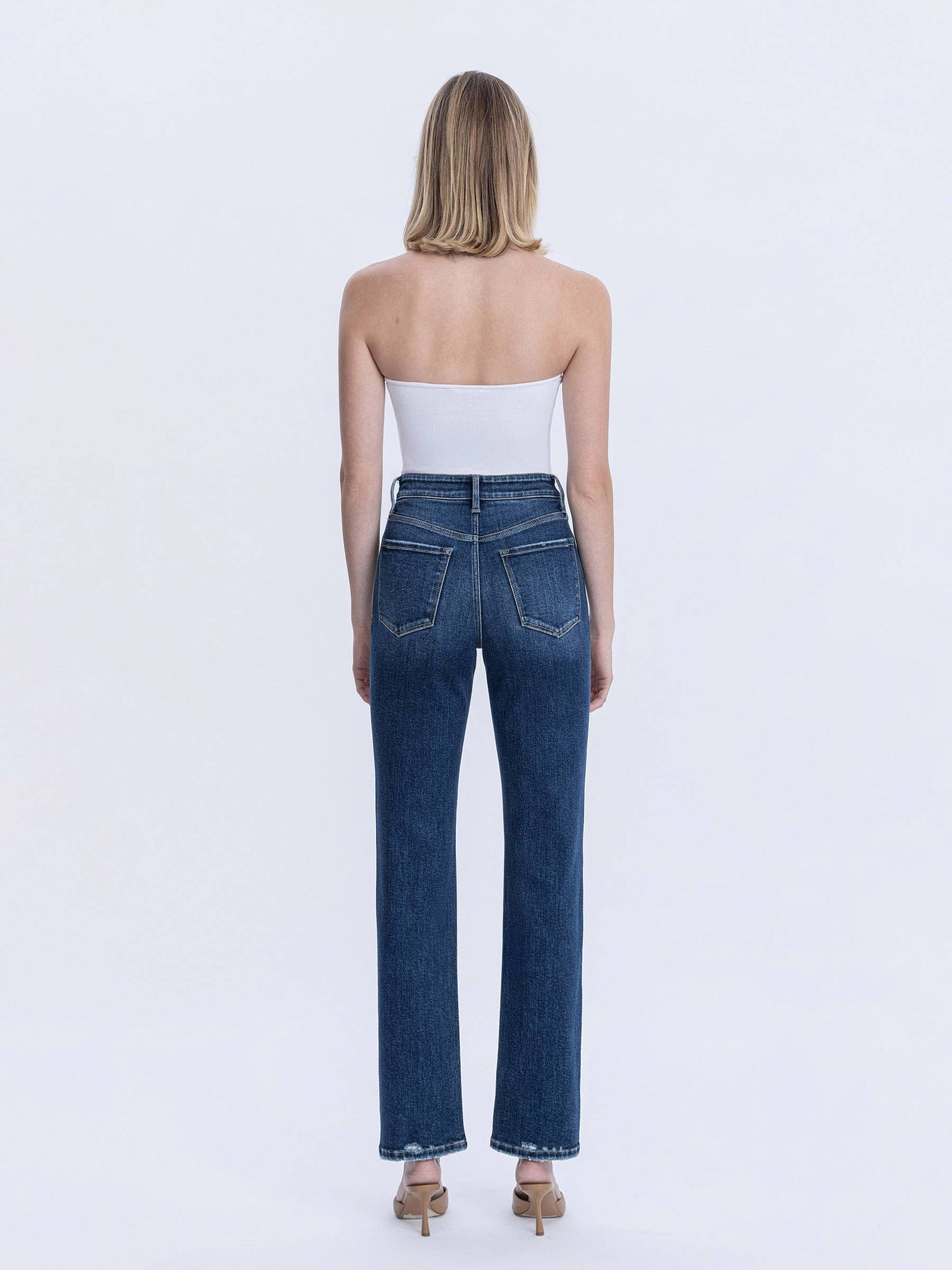 High Rise Straight Jeans