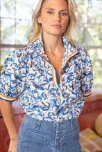 Load image into Gallery viewer, Abstract Floral Contrast Band Top
