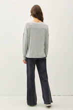 Load image into Gallery viewer, Raised Hems Long Sleeve Top
