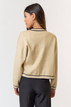 Load image into Gallery viewer, Contrast Stripe Crop Cardigan

