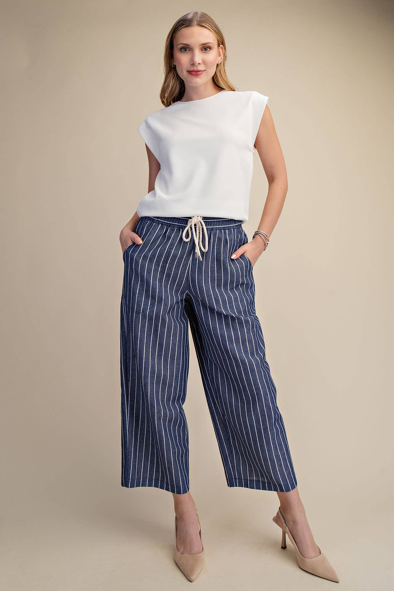 Round Neck Drop-Shoulder Top