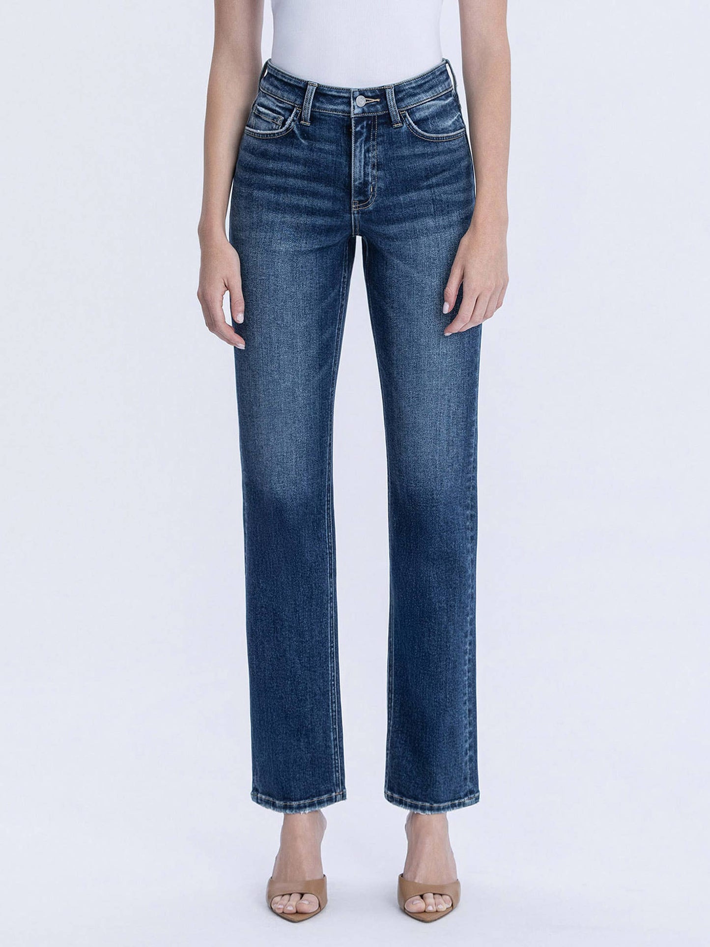 High Rise Straight Jeans