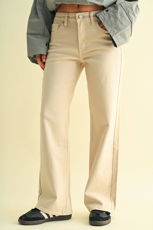 High Rise Full Length Straight Jean
