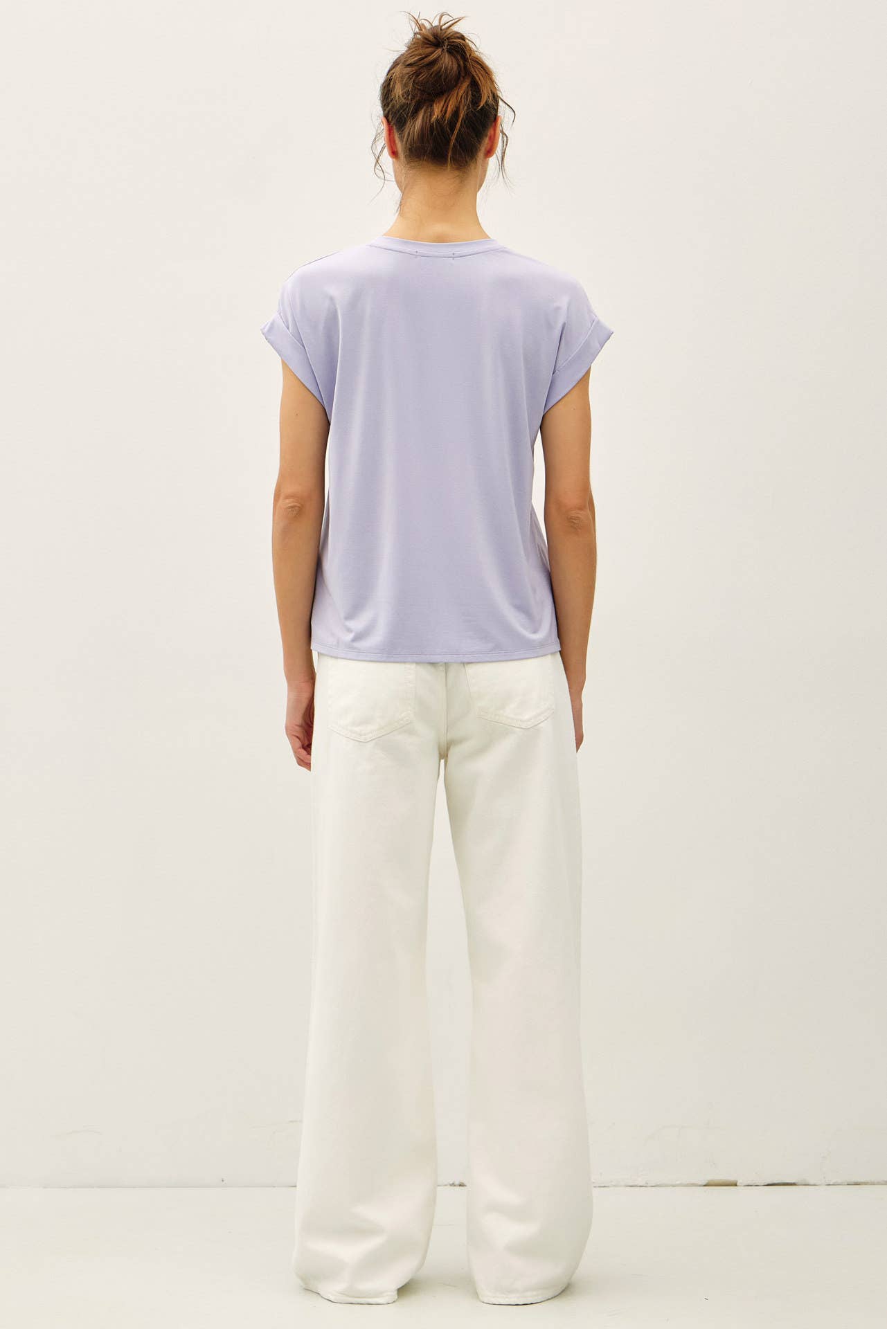 V-Neck Dolman Cap Sleeve Bamboo Top