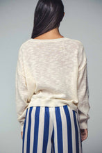 Load image into Gallery viewer, Breezy Rainbow Coastal Knit Sweater Top
