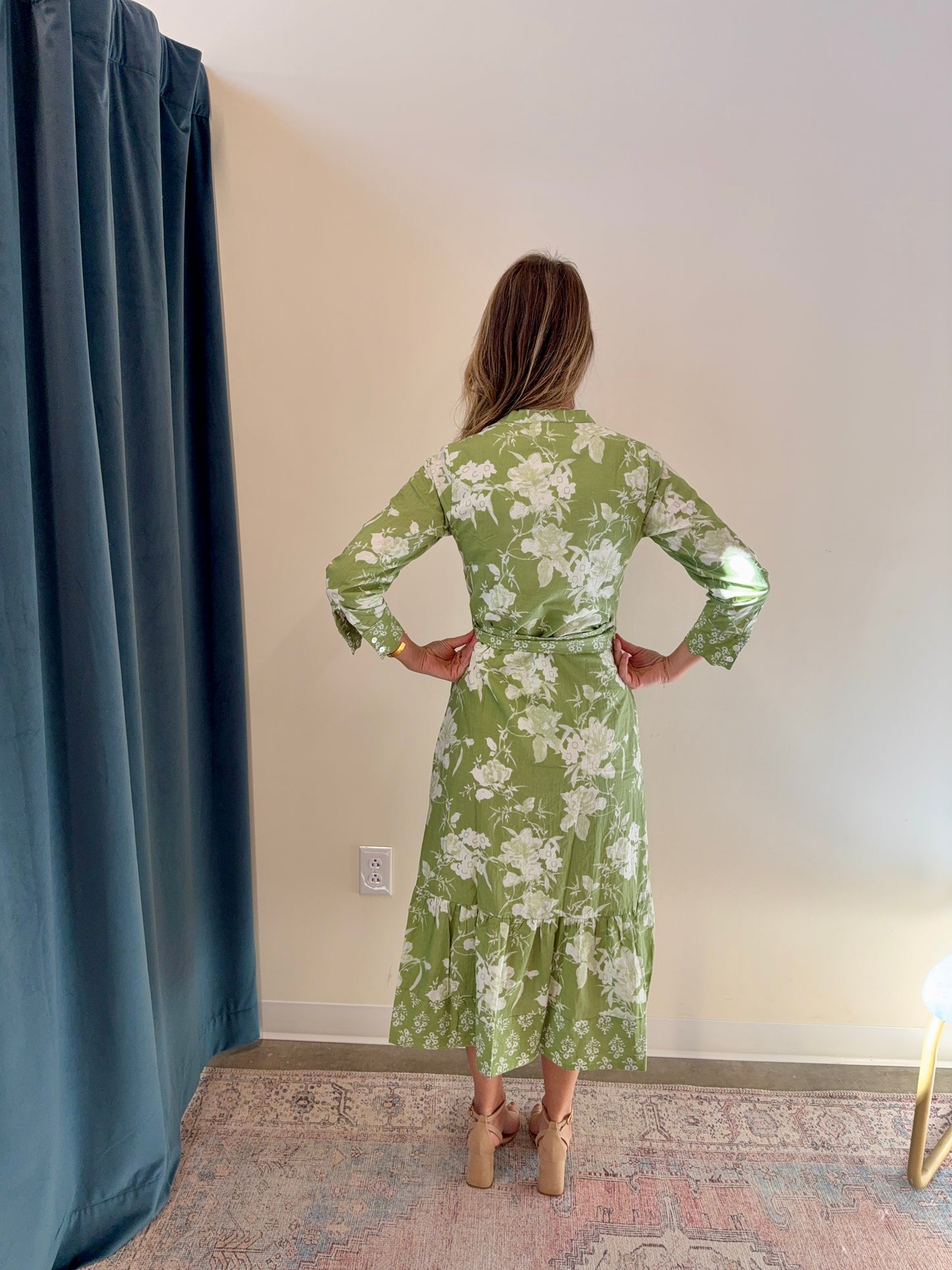 The Frances Dress- Sage Floral