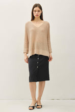 Load image into Gallery viewer, Dolman Sleeve Rolled Cuff Sweater
