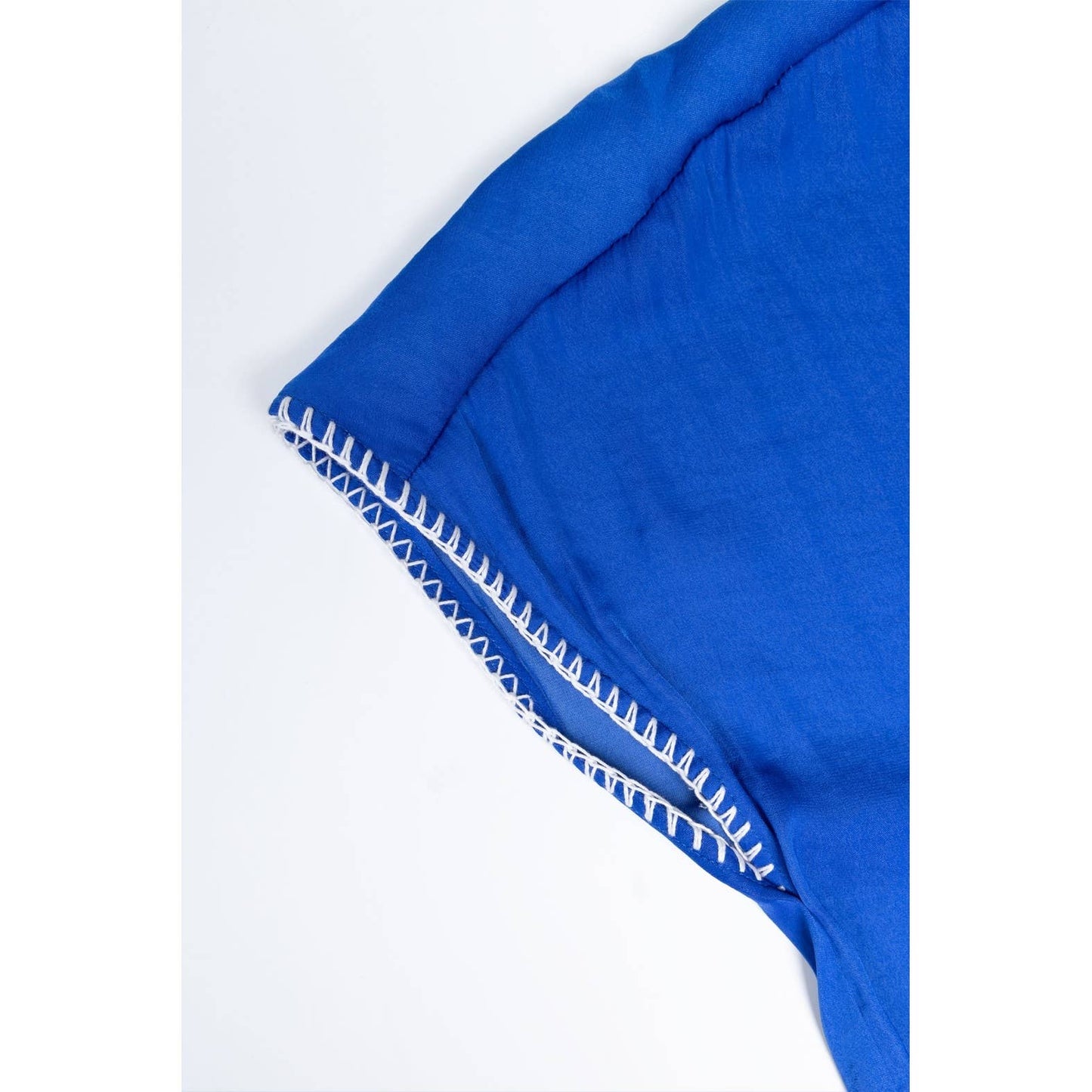 Silky Whipstitch Drop Shoulder Top