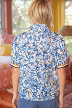 Load image into Gallery viewer, Abstract Floral Contrast Band Top
