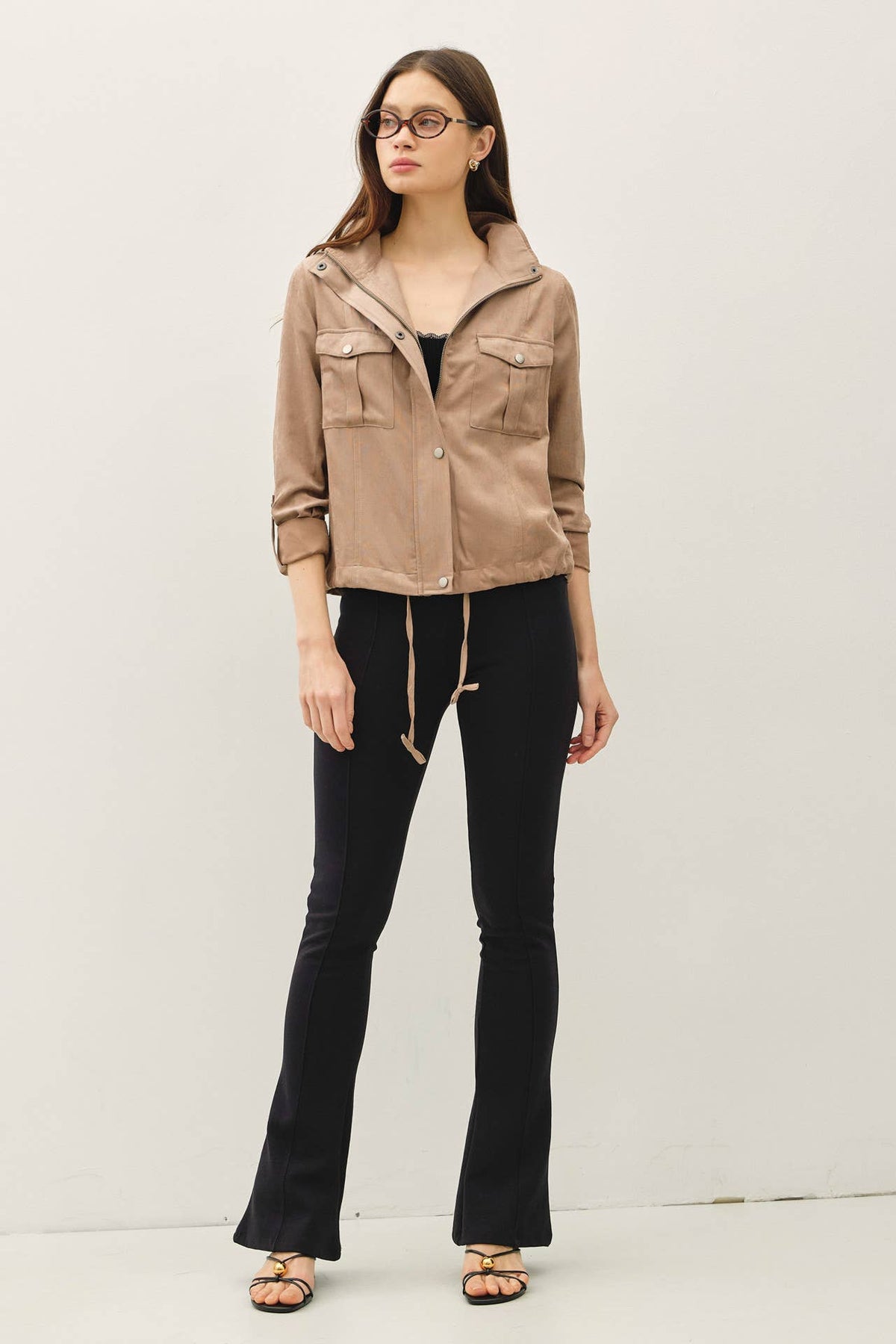 Cropped Utility Safari Jacket