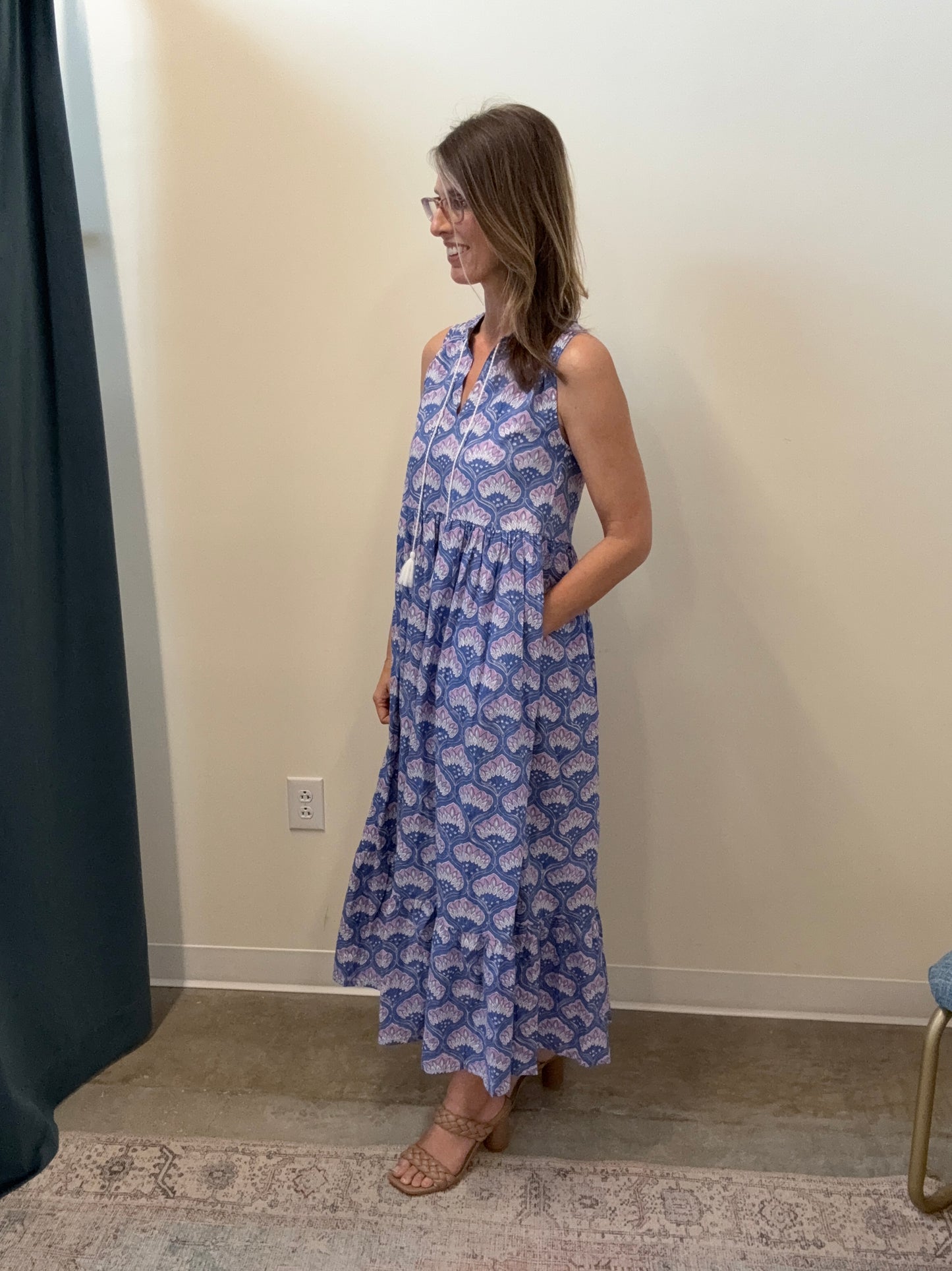 The Celia Dress- Purple Shell