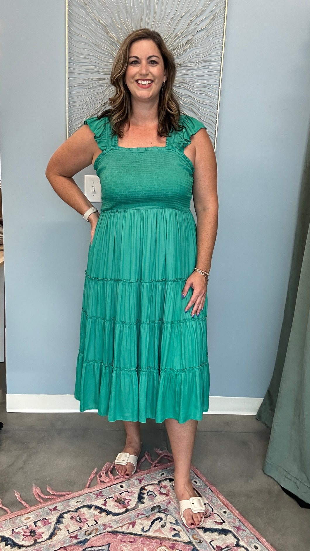 Silky Smocked Maxi Dress
