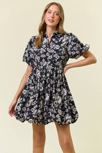 Load image into Gallery viewer, Split V-Neck Bubble Hem Mini Dress
