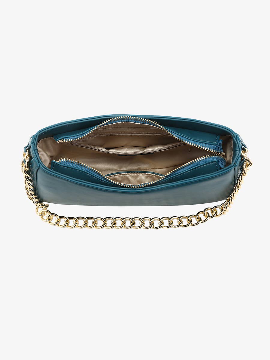 Juneau Chain Stitched Shoulder Bag