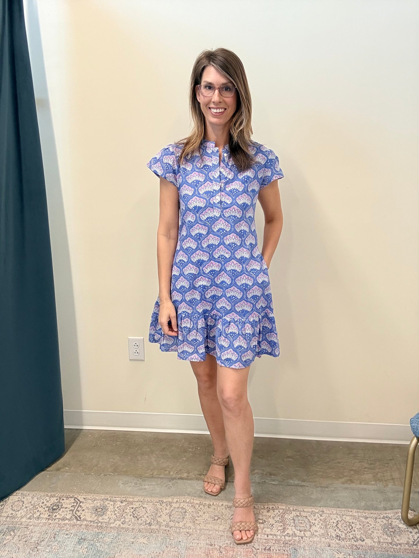 The Juna Mini Dress- Purple Shell