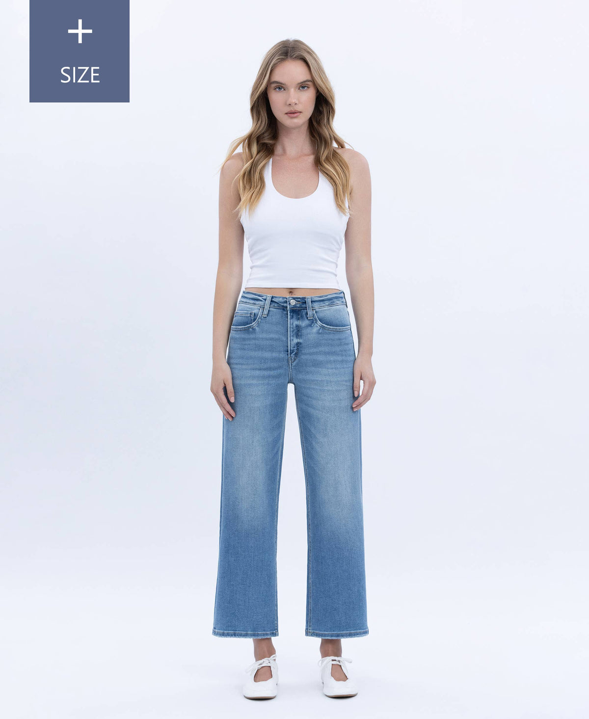 TC High Rise Wide Leg Jeans- Plus
