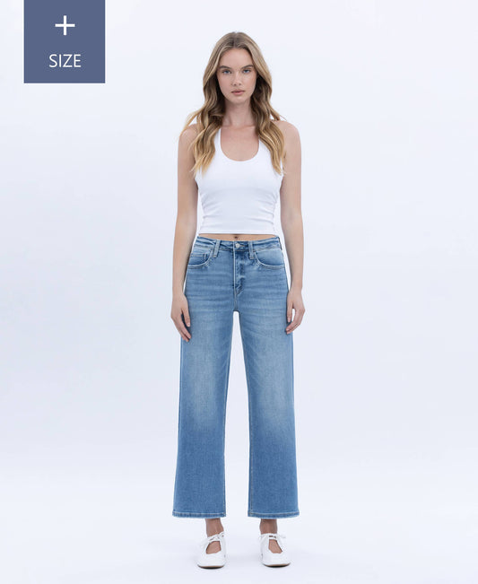 TC High Rise Wide Leg Jeans- Plus
