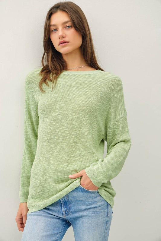 Lightweight Cotton Slub Sweater