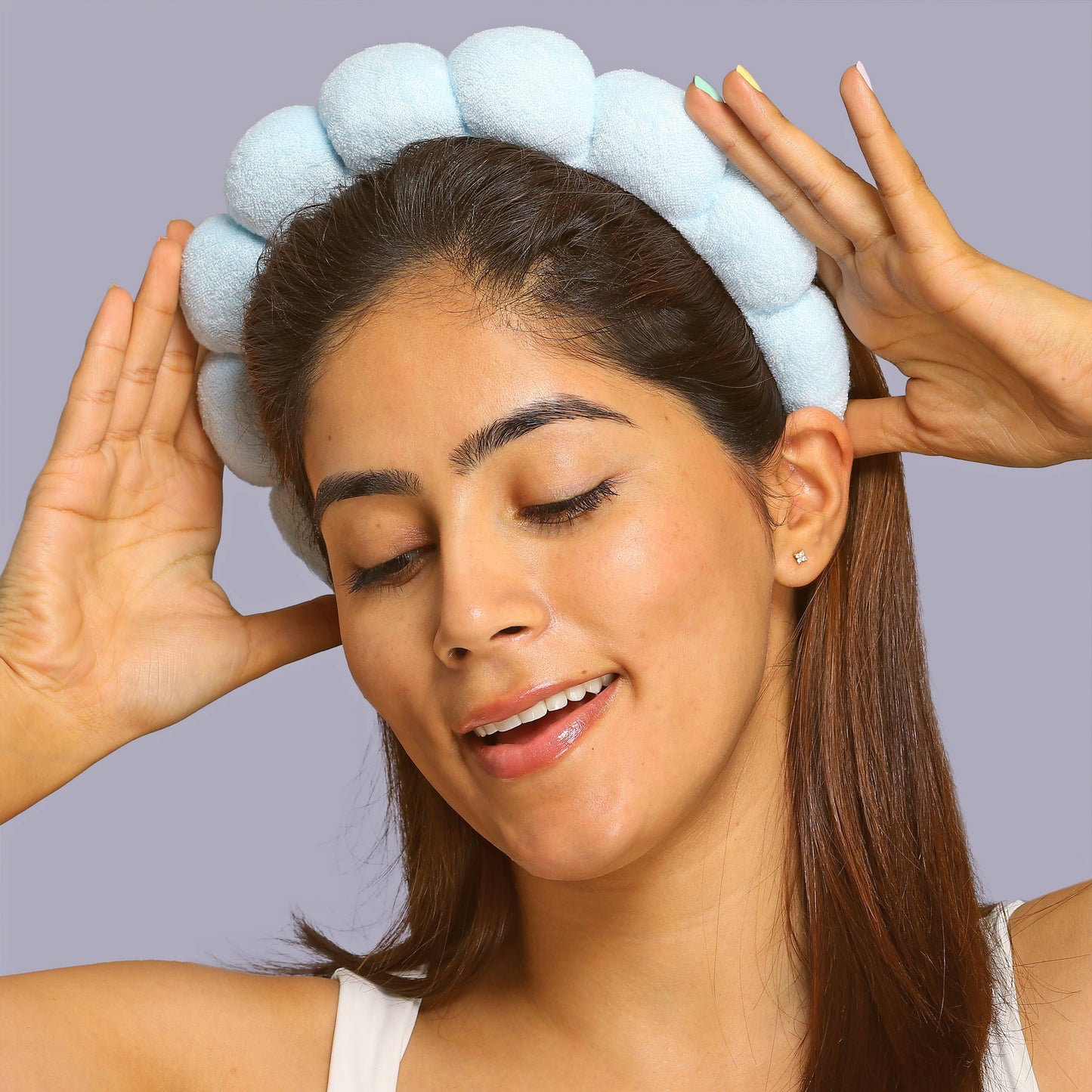 Bubble Skincare Headband For all Hair Types - (Pink or Blue)