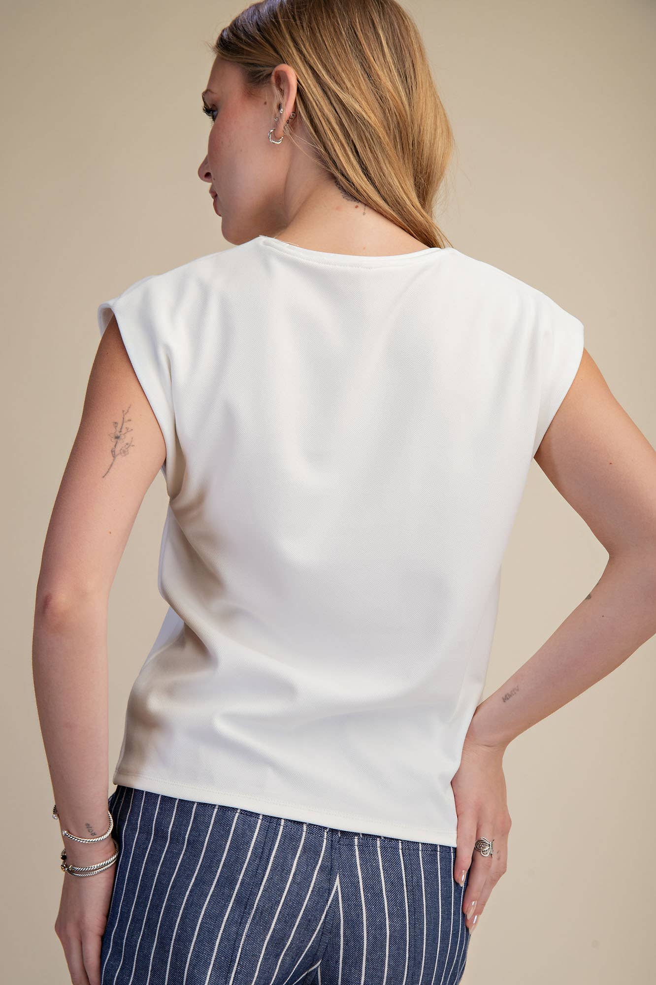 Round Neck Drop-Shoulder Top