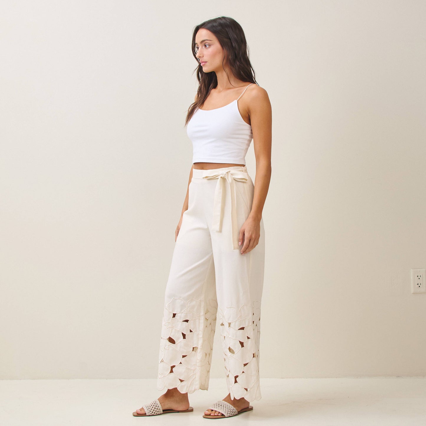 Rental- Able Floral Cut Out Pants