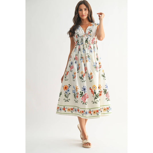 ELEGANT FLORAL MAXI DRESS