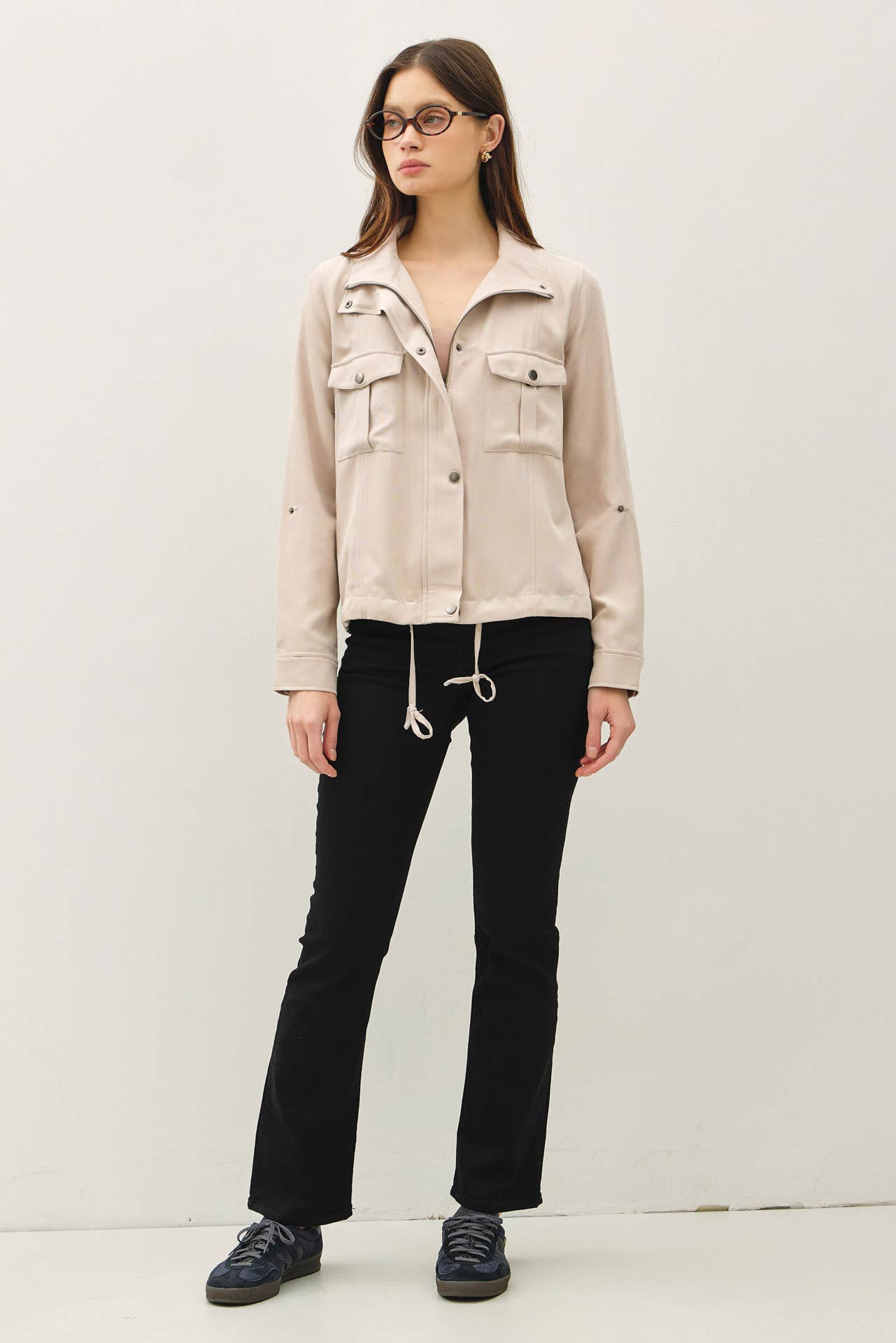 Cropped Utility Safari Jacket