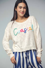 Load image into Gallery viewer, Breezy Rainbow Coastal Knit Sweater Top
