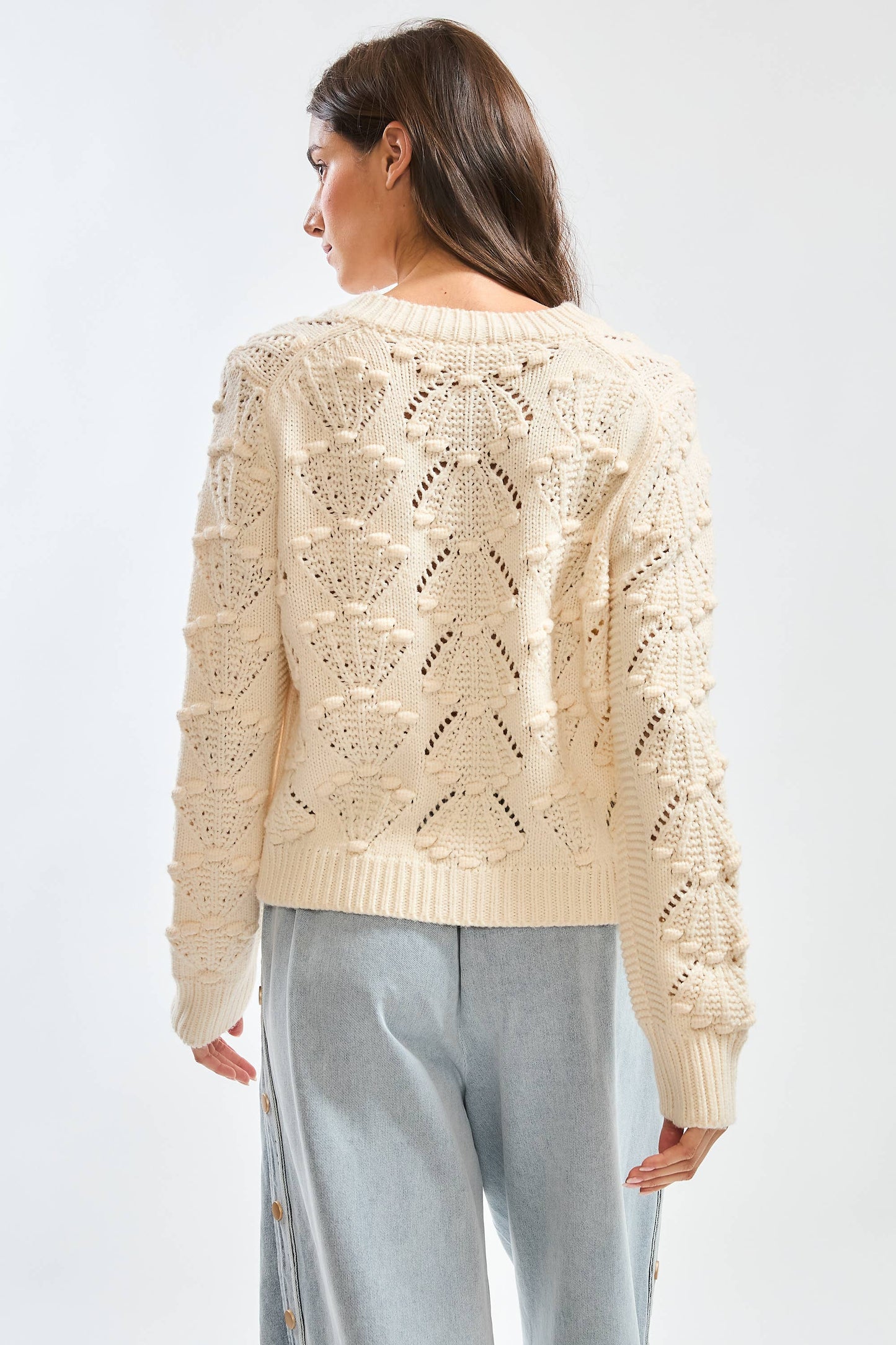 Shell Textured Button-Up Cardigan