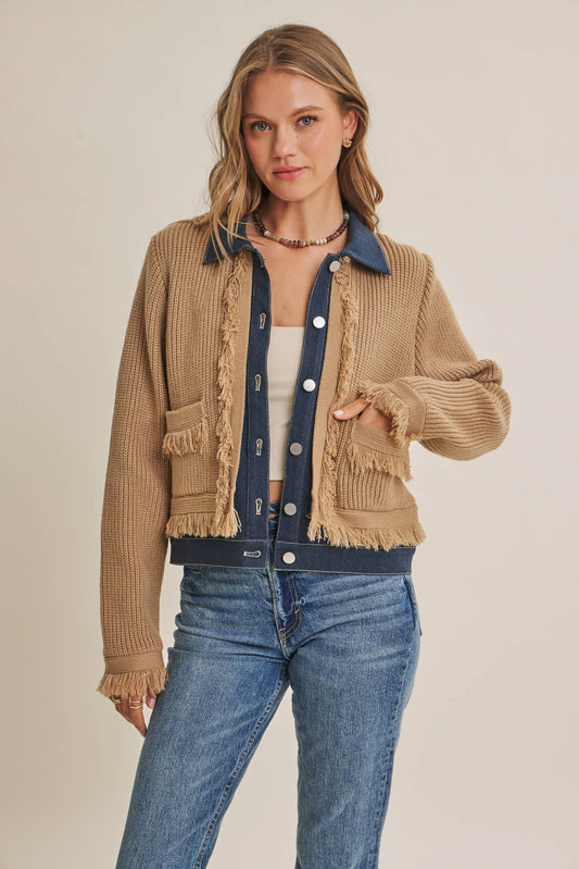 Fringe Cardigan Sweater Jacket