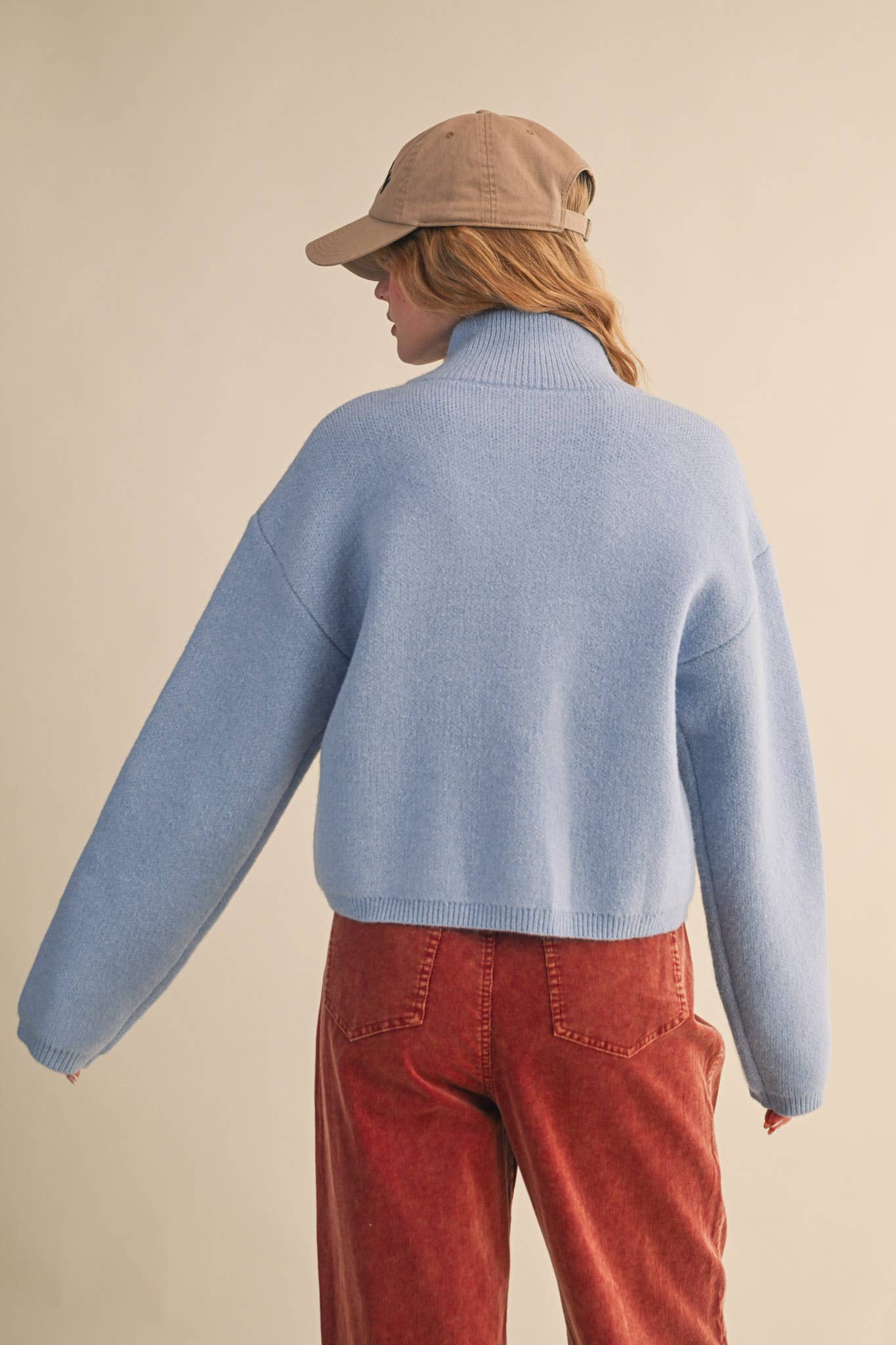 Floral Zip Up Cardigan Sweater