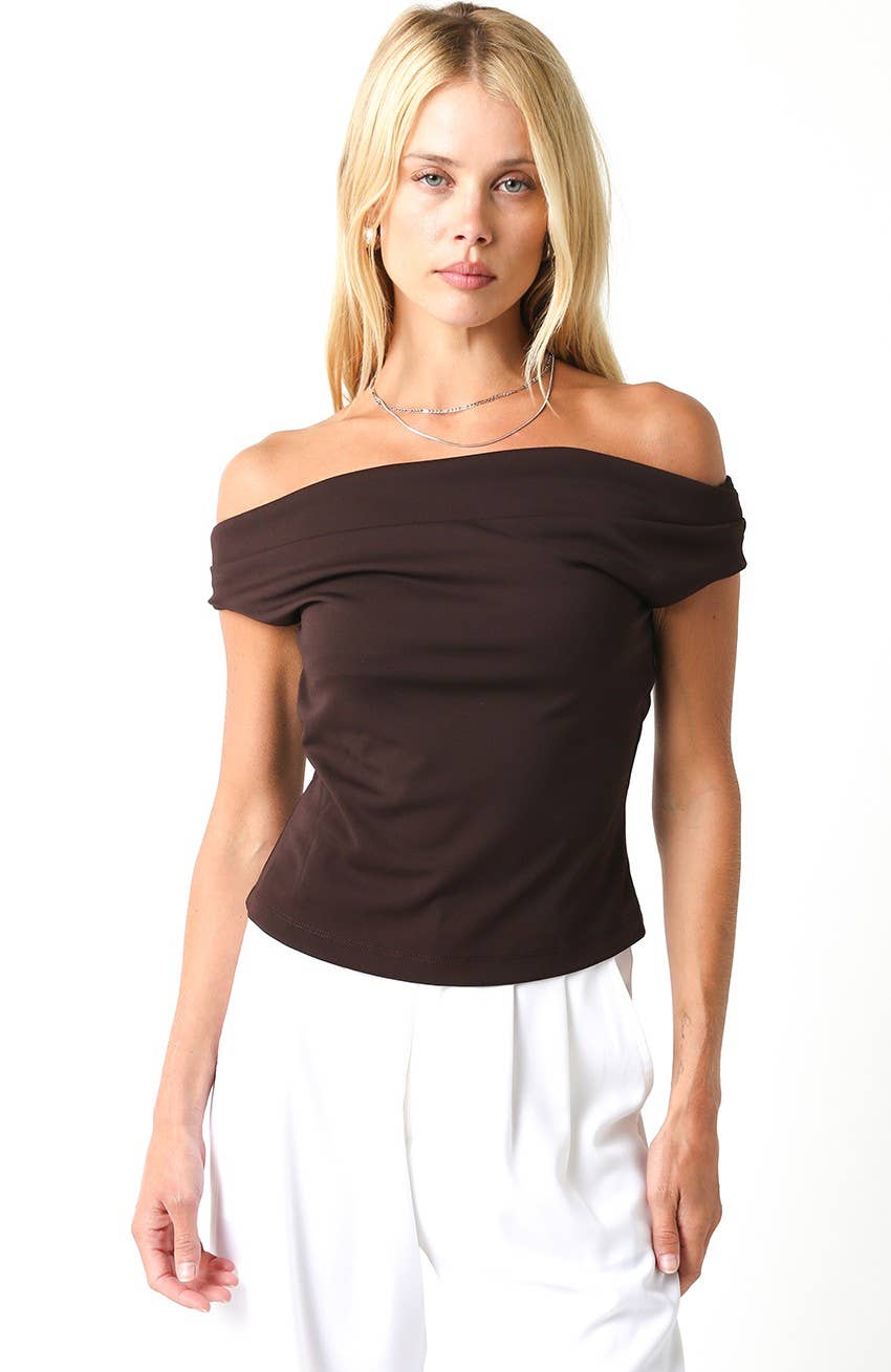 Off The Shoulder Ruched Top