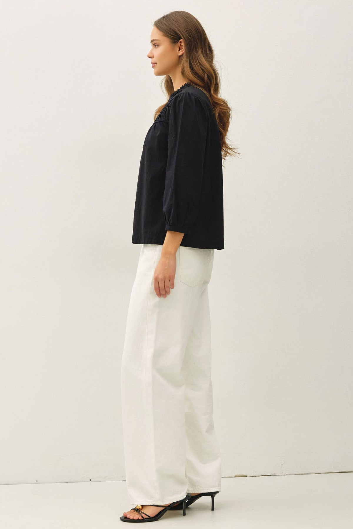 Cotton Button Up Flowy Top