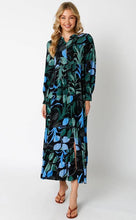 Load image into Gallery viewer, Long Sleeve Pleated Button Front Dress

