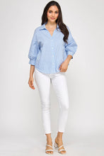 Load image into Gallery viewer, Crop Fit Collar Button Down Shirt
