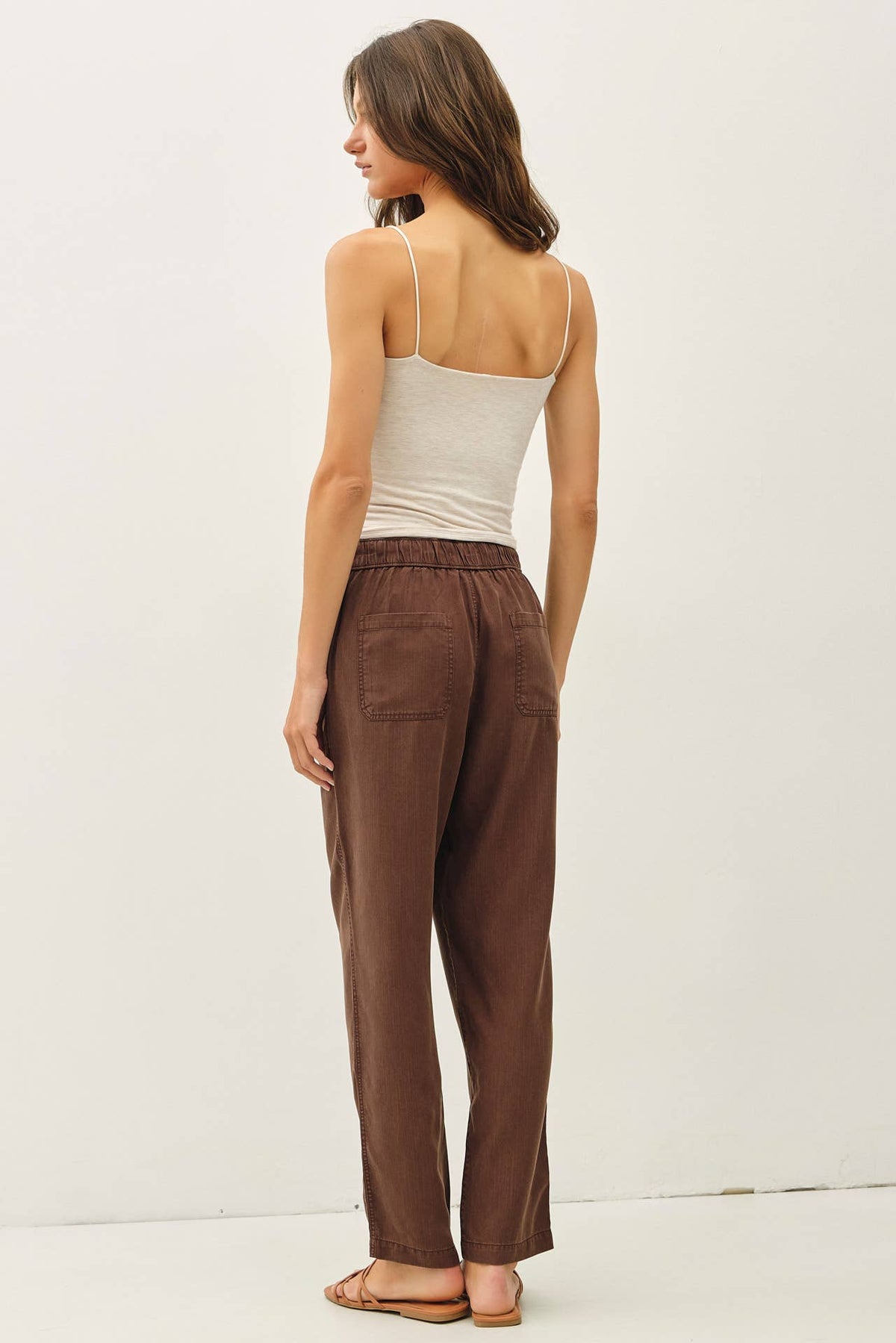 Slim Fit Tencel Ankle Pants