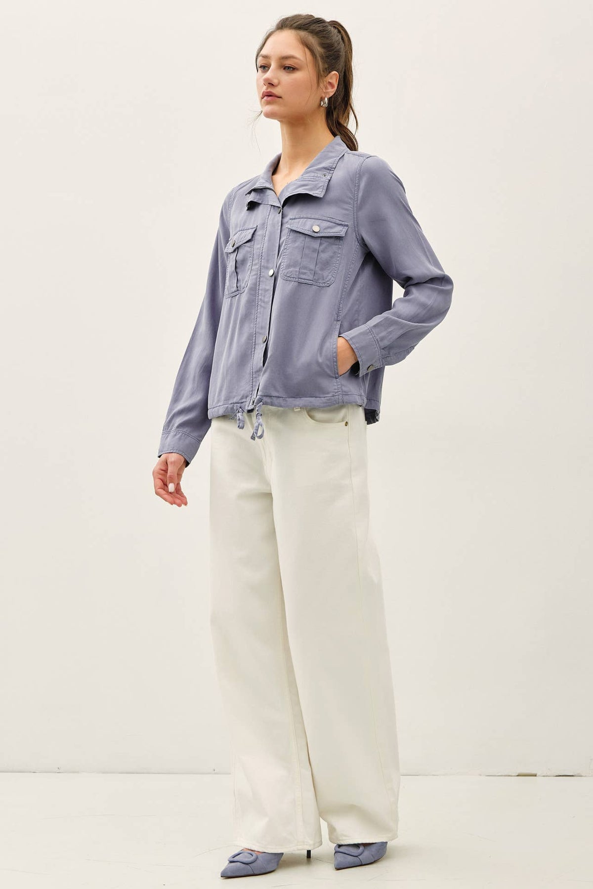 Cropped Utility Safari Jacket