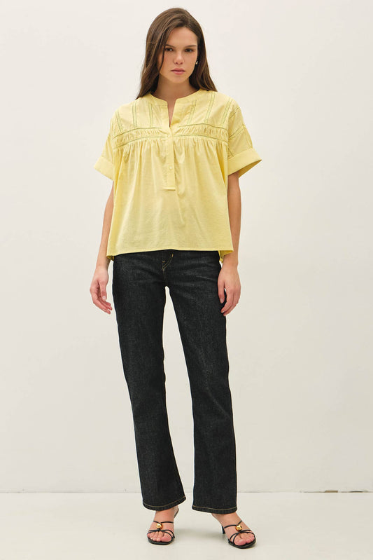 Eyelet Lace Oversized Dolman Sleeve Top