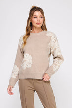 Load image into Gallery viewer, Large Floral Jacquard Sweater
