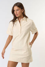 Load image into Gallery viewer, Embroidered Collared Short Sleeve Mini Dress
