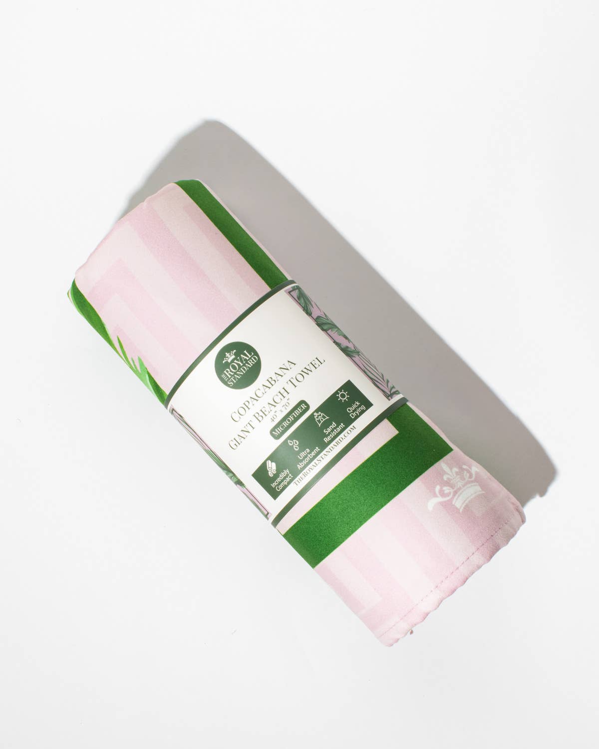 Copacabana Giant Beach Towel- Pink/Green    40x70