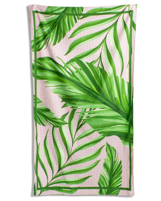 Copacabana Giant Beach Towel- Pink/Green    40x70