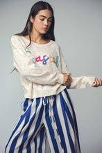 Load image into Gallery viewer, Breezy Rainbow Coastal Knit Sweater Top
